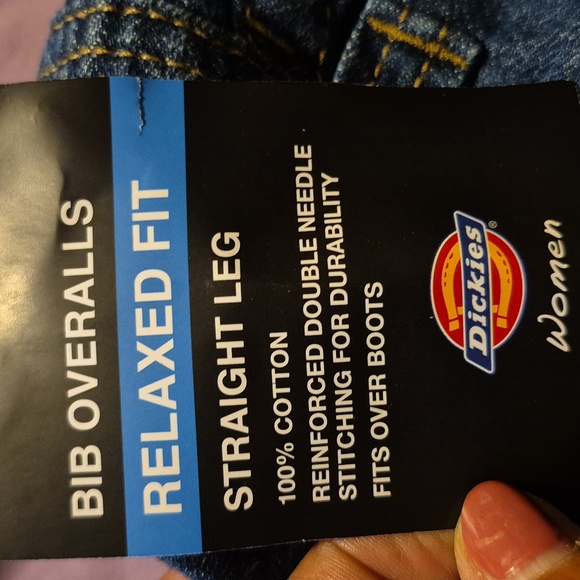 Dickies Women's Blue Denim Overalls Relaxed Fit Sz.XL NWT - Picture 10 of 11